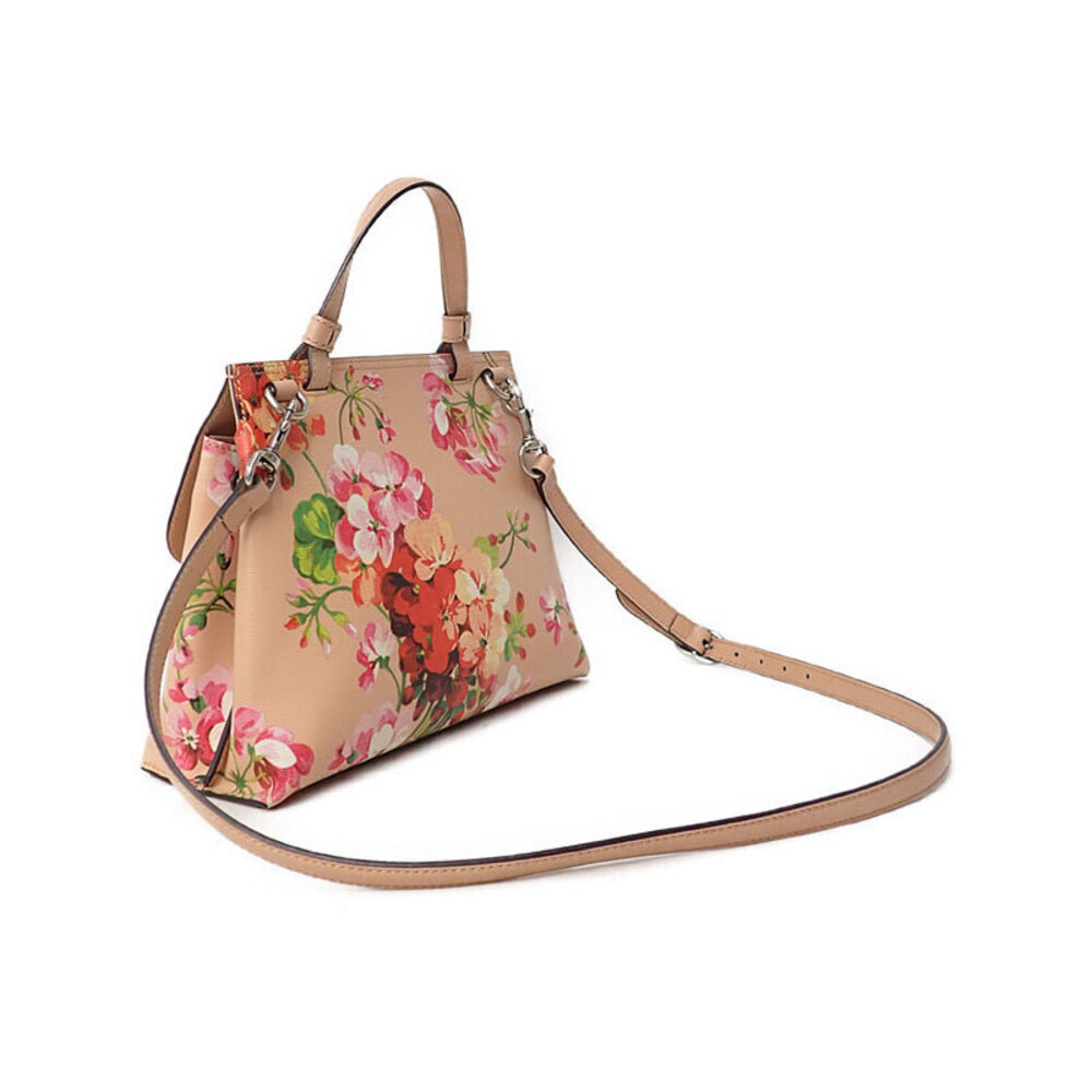 Gucci Handle Top Everyday Bag Flower Bloom Bamboo